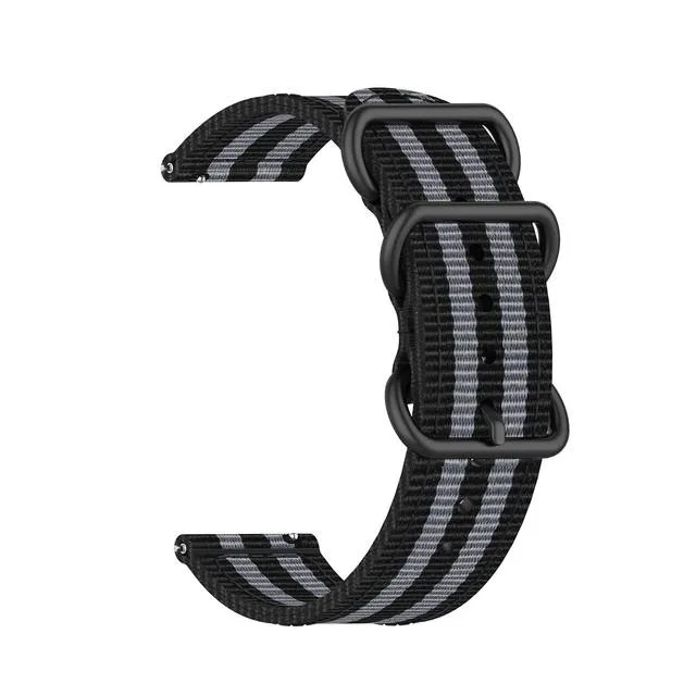 The Perfect Part The Perfect Part 18mm 20mm 22mm Nylon Watch Strap Black and Gray — product photo