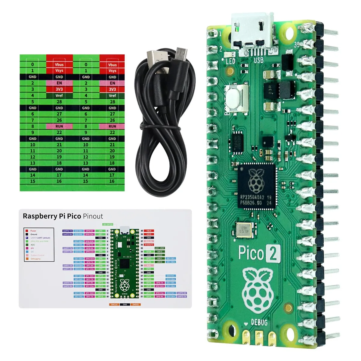 KEHIPI KEHIPI Raspberry Pi Pico 2 Pre-Soldered Header Development Board — product photo