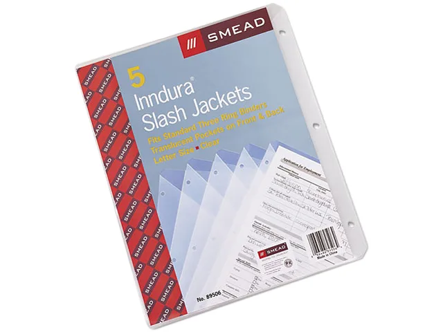 Smead Smead 89506 Slash Pocket Jackets Letter Polypropylene Clear 5 Pack accessory — product photo