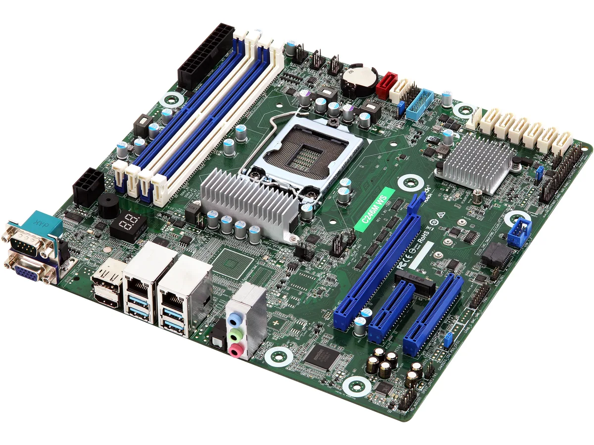 ASRock Rack ASRock Rack C246M WS LGA 1151 Micro ATX server motherboard — product photo