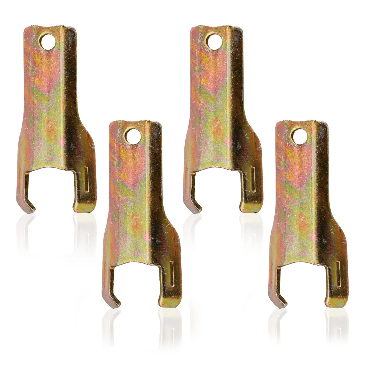 Four stainless steel rodent station keys, 5.1 by 2.6 cm, silver finish
