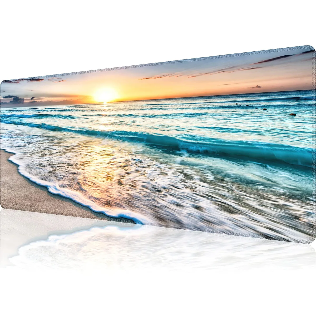  Keychron PTPLMM-Large Gaming Mouse Pad-01 Sunrise Beach Wave 31.5 x 11.8 in mouse pad — product photo