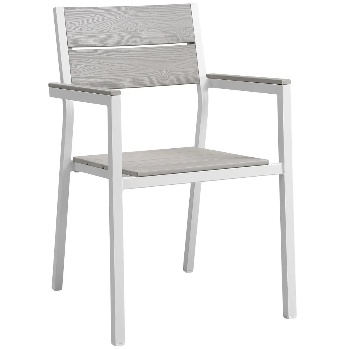 Modway Furniture Modway Furniture Maine Dining Outdoor Armchair White Light Gray — product photo