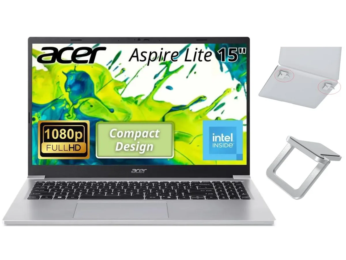 Acer America Acer Aspire Lite 15 laptop Intel Core 3 N350 15.6" 8GB 128GB Silver — product photo