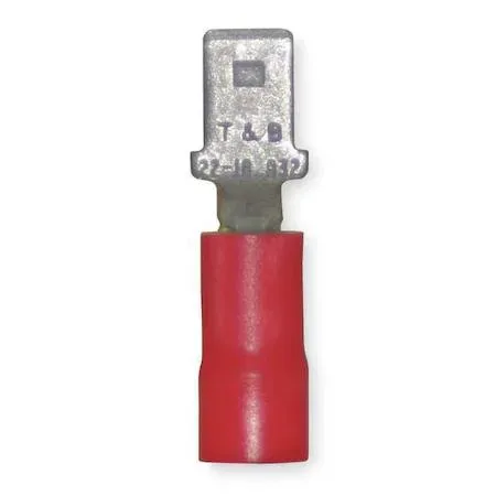 Red vinyl quick-disconnect terminals, pack of 100
