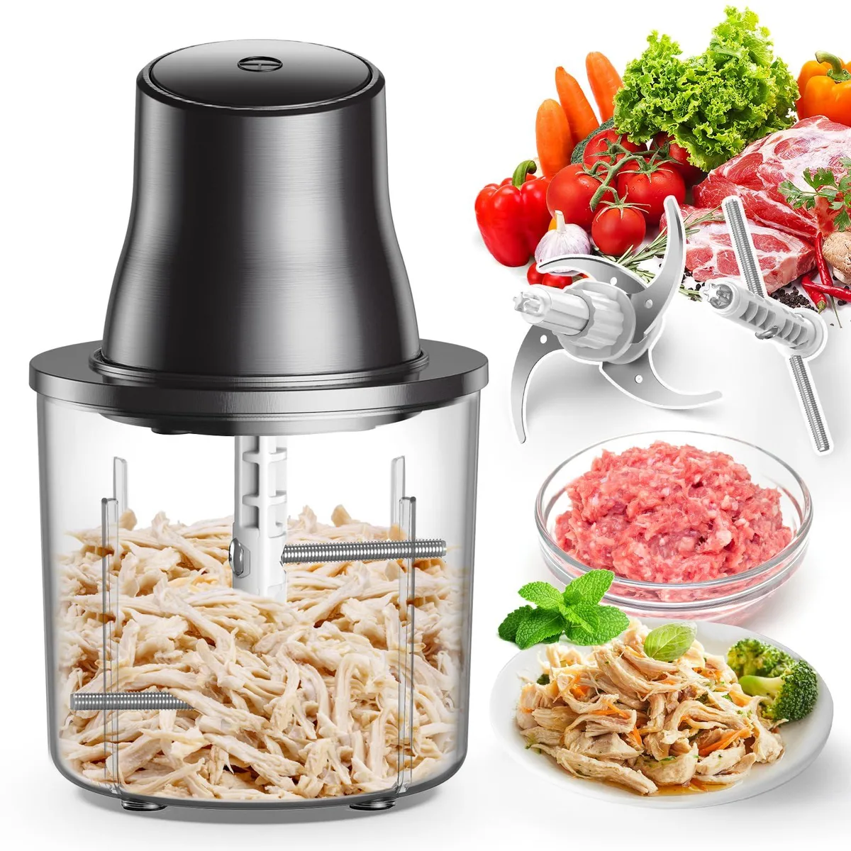  NAUQUOHZ FSQ-01 2-in-1 food processor 250W 1.5L — product photo