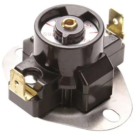 Blue yellow rectangular HVAC limit control unit