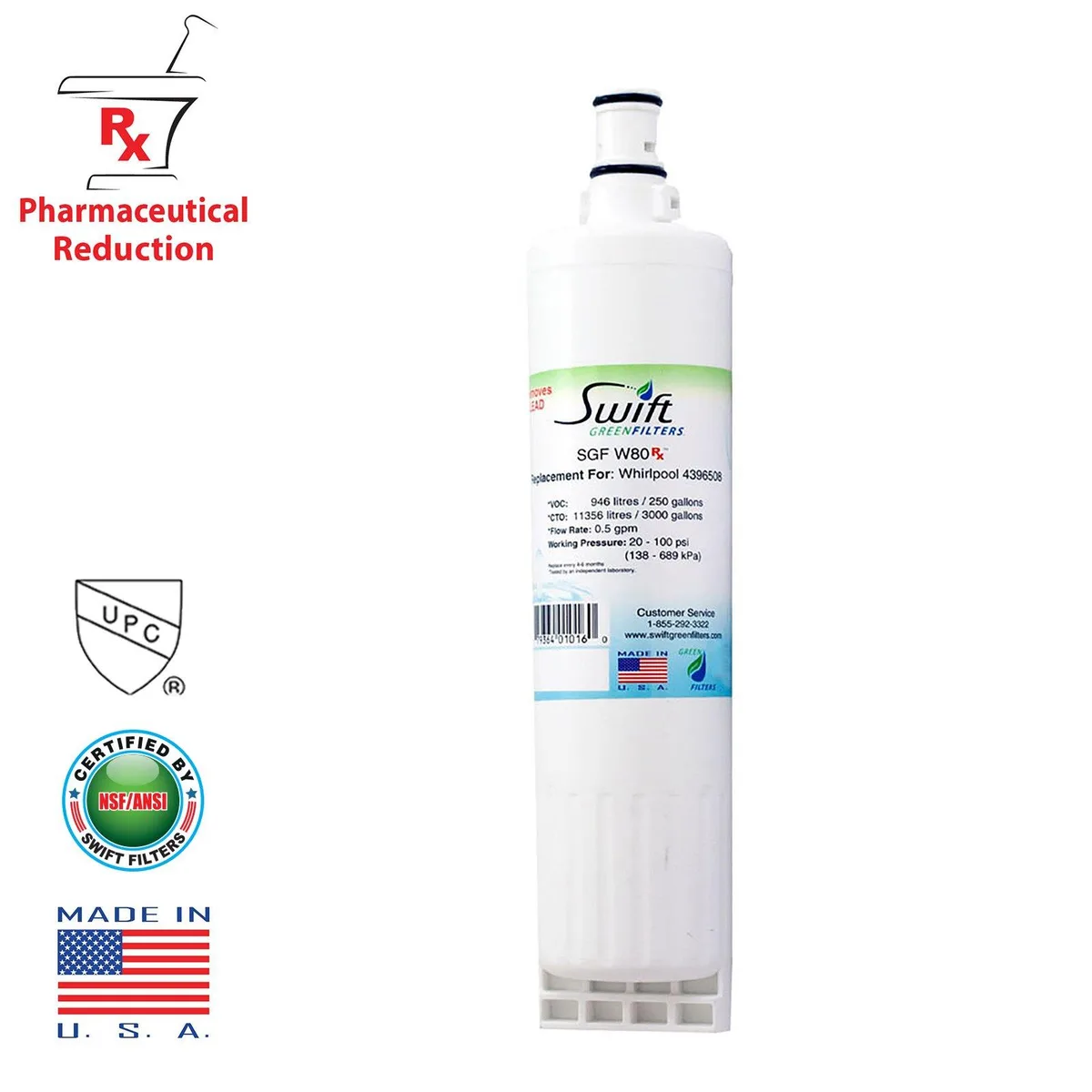 Swift Green Swift Green SGF-W80 Rx Pharmaceuticals Refrigerator Water Filtration — product photo