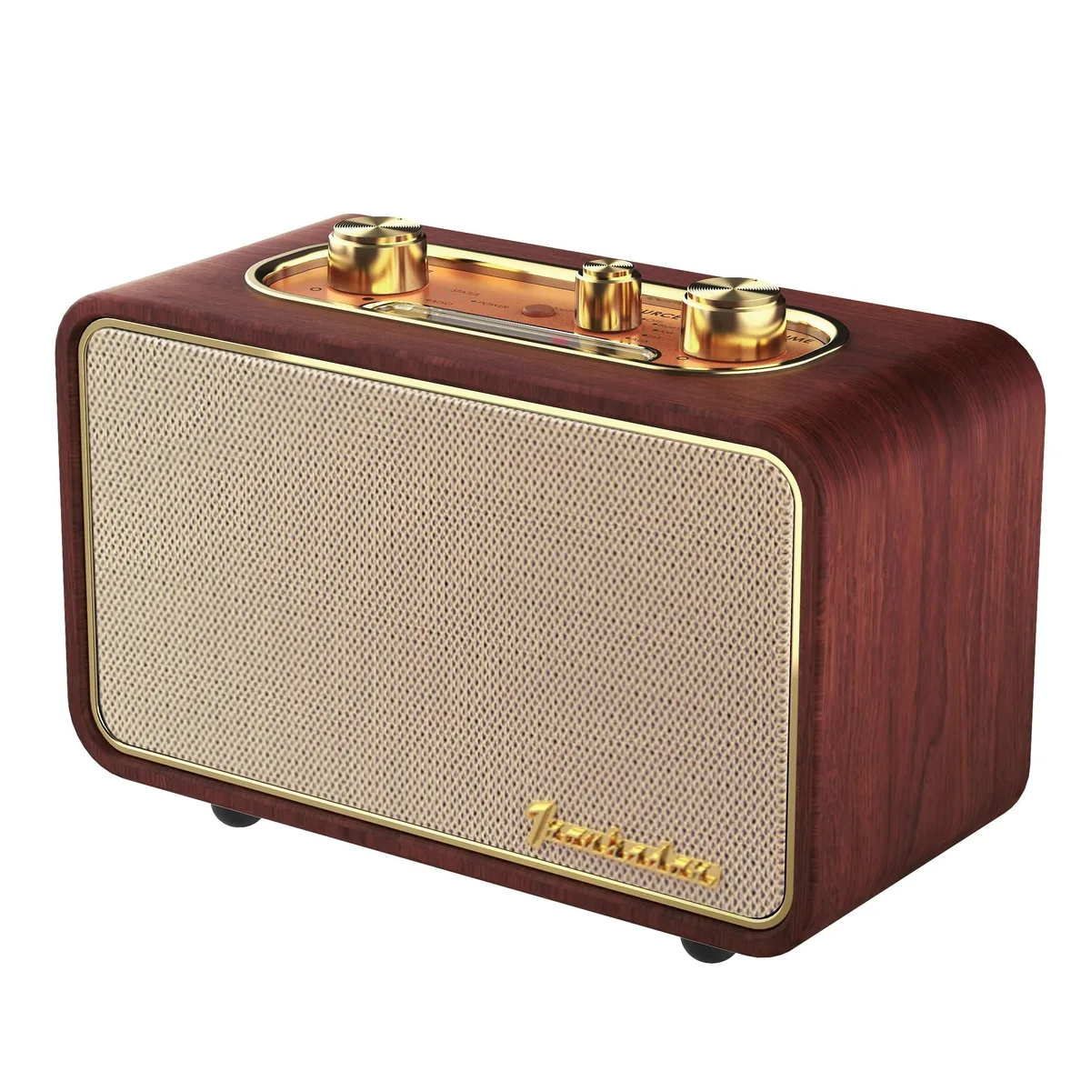 GSM Outdoors GSM Outdoors 2 in 1 accessory wooden retro speaker interchangeable faceplates — product photo