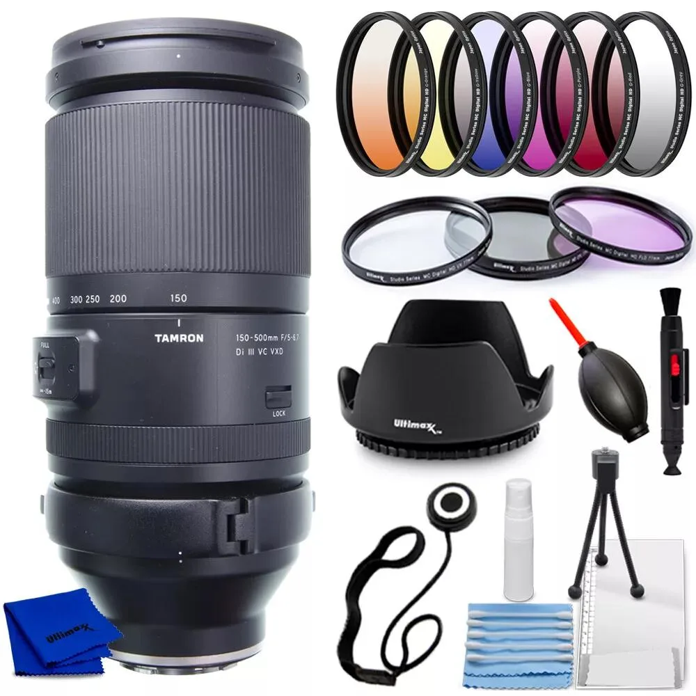 Tamron Tamron 150-500mm f/5-6.7 Di III VC VXD (Nikon Z) 9PC Accessory Bundle camera lens — product photo