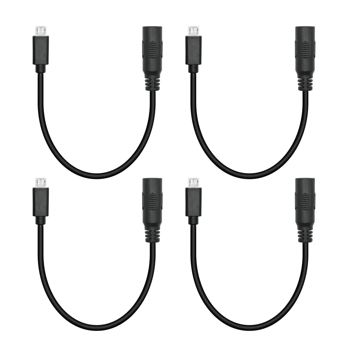Vszerda Vszerda DC 5.5mm x 2.1mm to Micro USB Power Cord 4-Pack 15cm — product photo