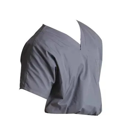 Scrub Zone Scrub Zone 71221 Scrub Shirt Cotton/Polyester Short Sleeve 1 Pocket Gray 3XL personal protective equipment — product photo