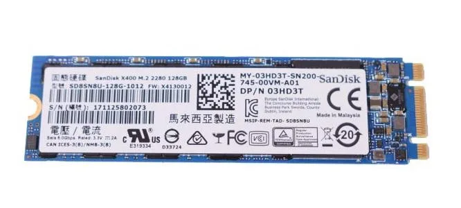 SanDisk SanDisk X400 128GB SATA M.2 2280 internal SSD — product photo