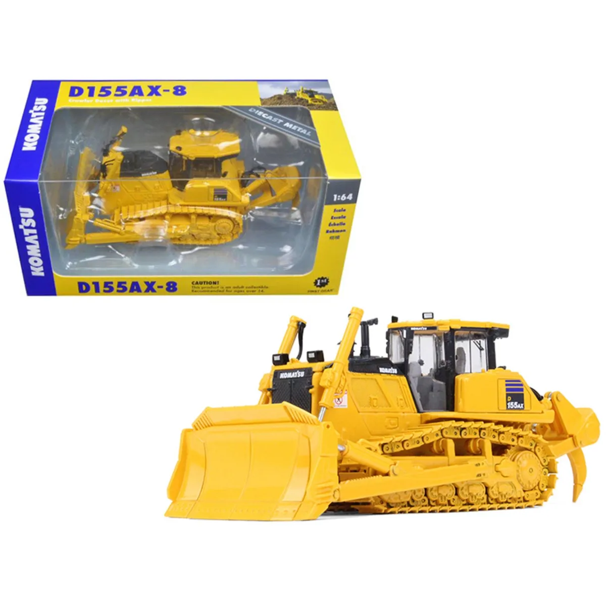 First Gear First Gear Komatsu D155AX-8 Sigmadozer with Ripper 1/64 Diecast Vehicle — product photo