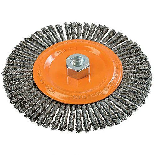 Walter 13K654 wire wheel brush, carbon steel, threaded hole