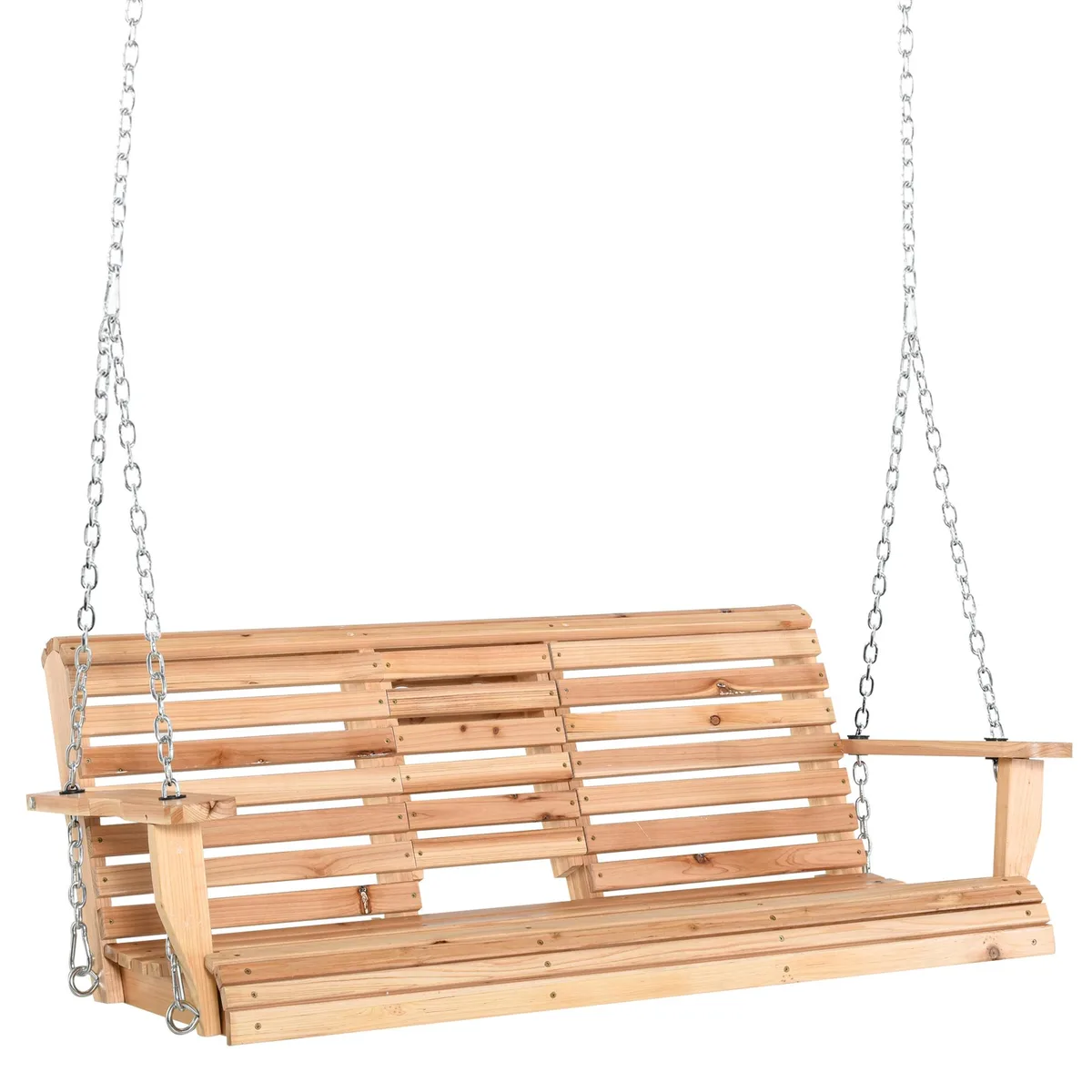 tuphen tuphen 3-Seater Porch Swing, Natural, 440 lbs — product photo