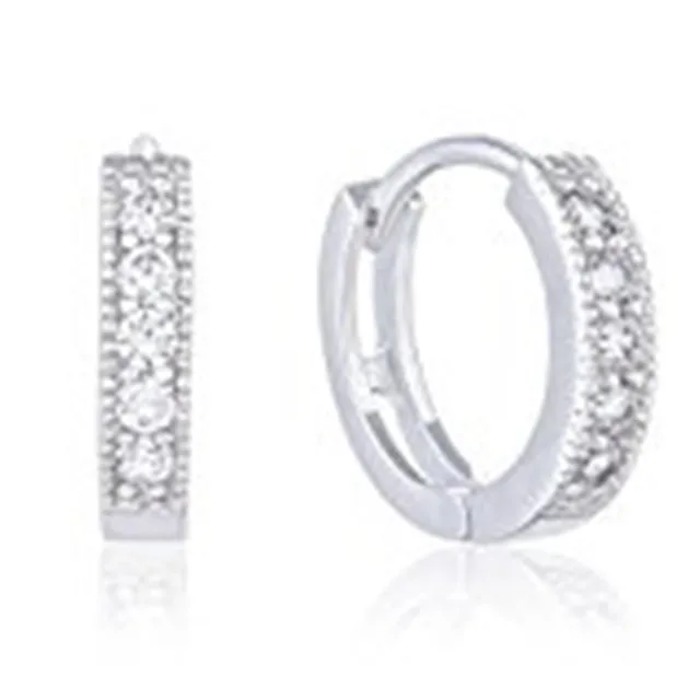 ORROUS &amp; CO ORROUS &amp; CO 18K Gold Plated Cubic Zirconia Hoop Earrings 13.23 mm — product photo