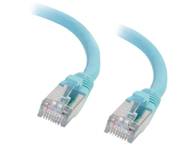Cables To Go Cables To Go 00747 Cat6a Shielded Network Connector 8ft Aqua — fotografie produktu
