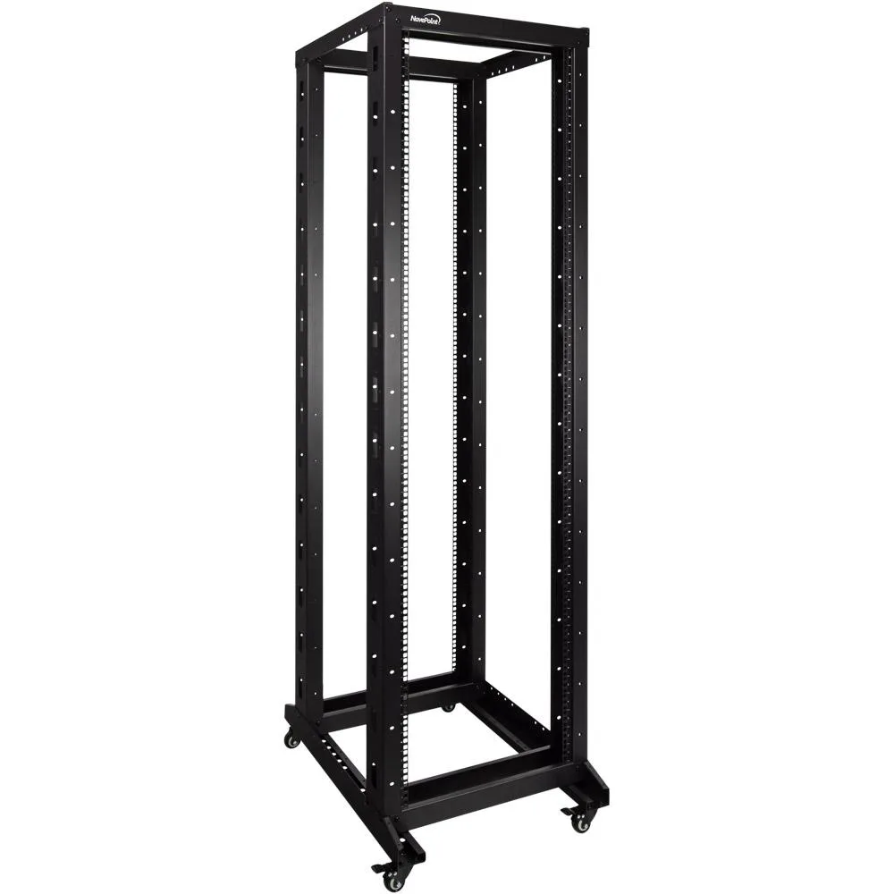 NavePoint NavePoint 42U 4-Post Open Frame Server Rack 800mm Casters Black — product photo
