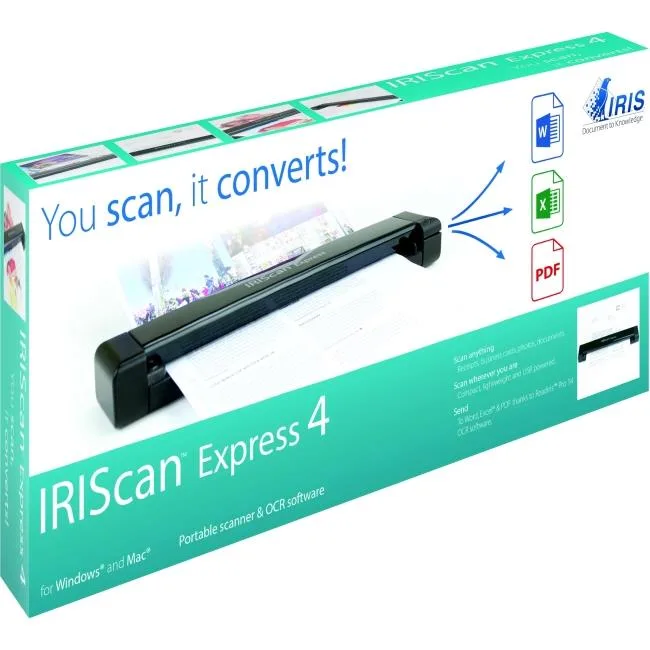 IRIS IRIS 458511 IRIScan Express 4 portable specialized scanner 8 ppm — product photo