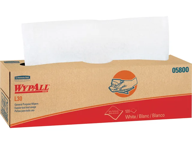 WypAll WypAll L30 05800 Cleaning Wipes 800 Count 9.8 x 16.4 in — product photo