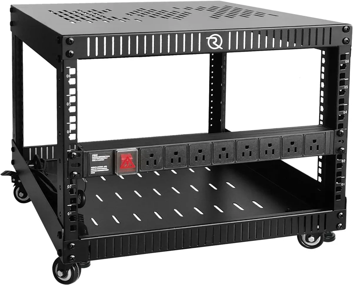 TAURKENAM TAURKENAM 6U Server Rack 19.7"W 21.7"D 4 Wheels PDU — product photo