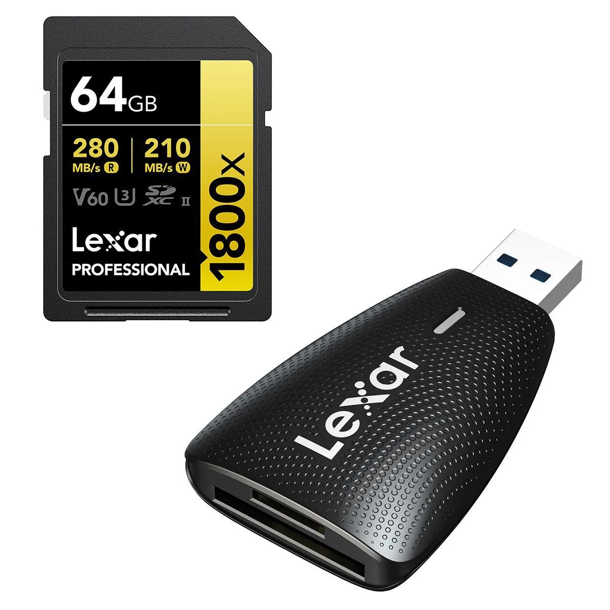 Lexar Lexar Professional 1800x 64GB UHS-II SDXC GOLD memory card — product photo