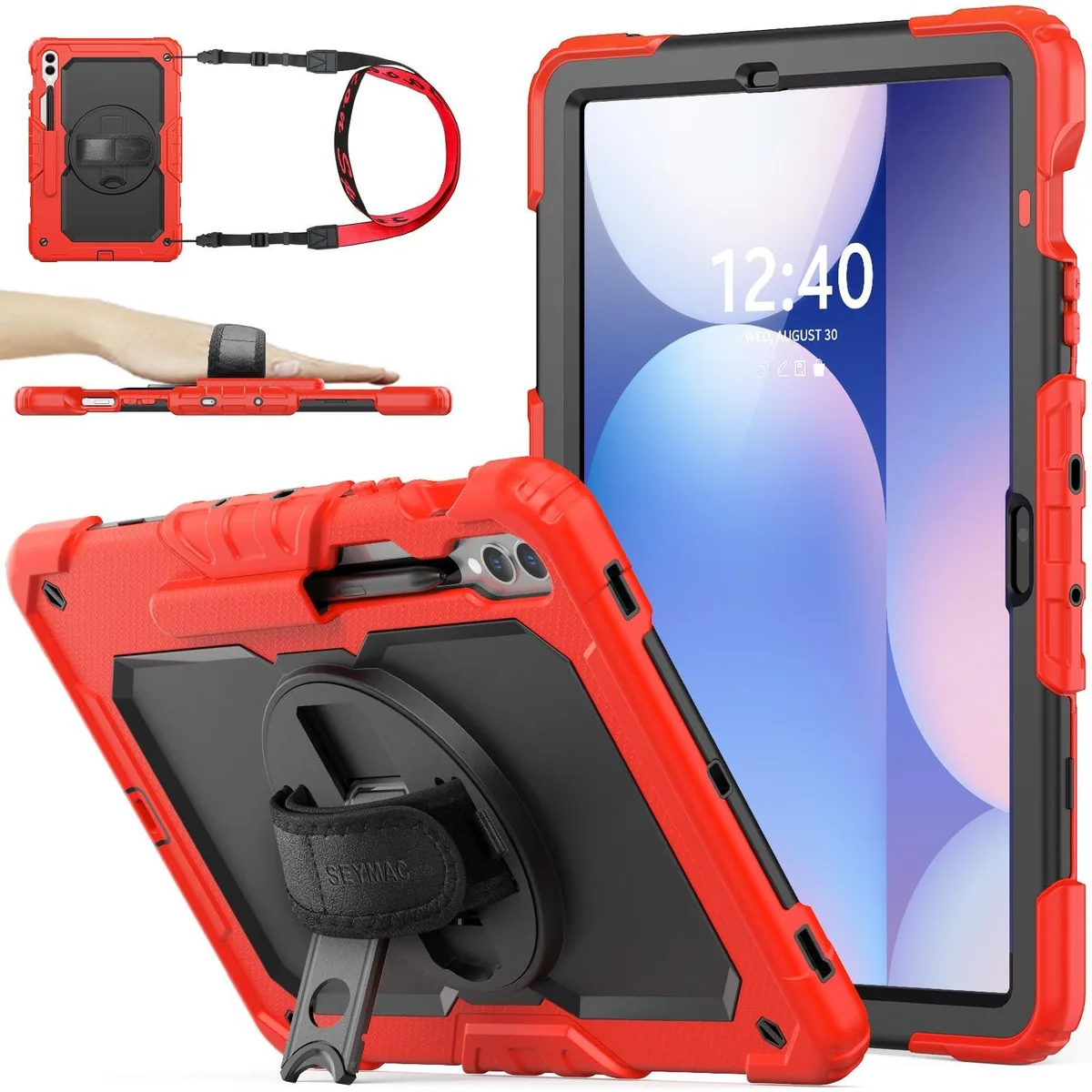 ARENTI ARENTI SM-X820/ 2 in 1 accessory 12.4 360 rotating stand red — product photo