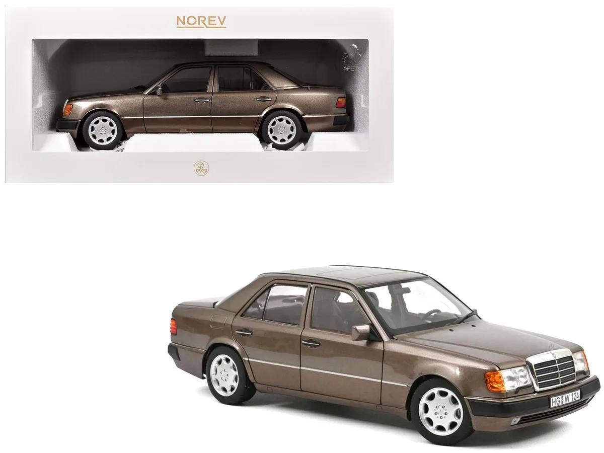 Norev Norev 1990 Mercedes-Benz 500 E Impala Brown Metallic 1/18 hobby collectible — product photo