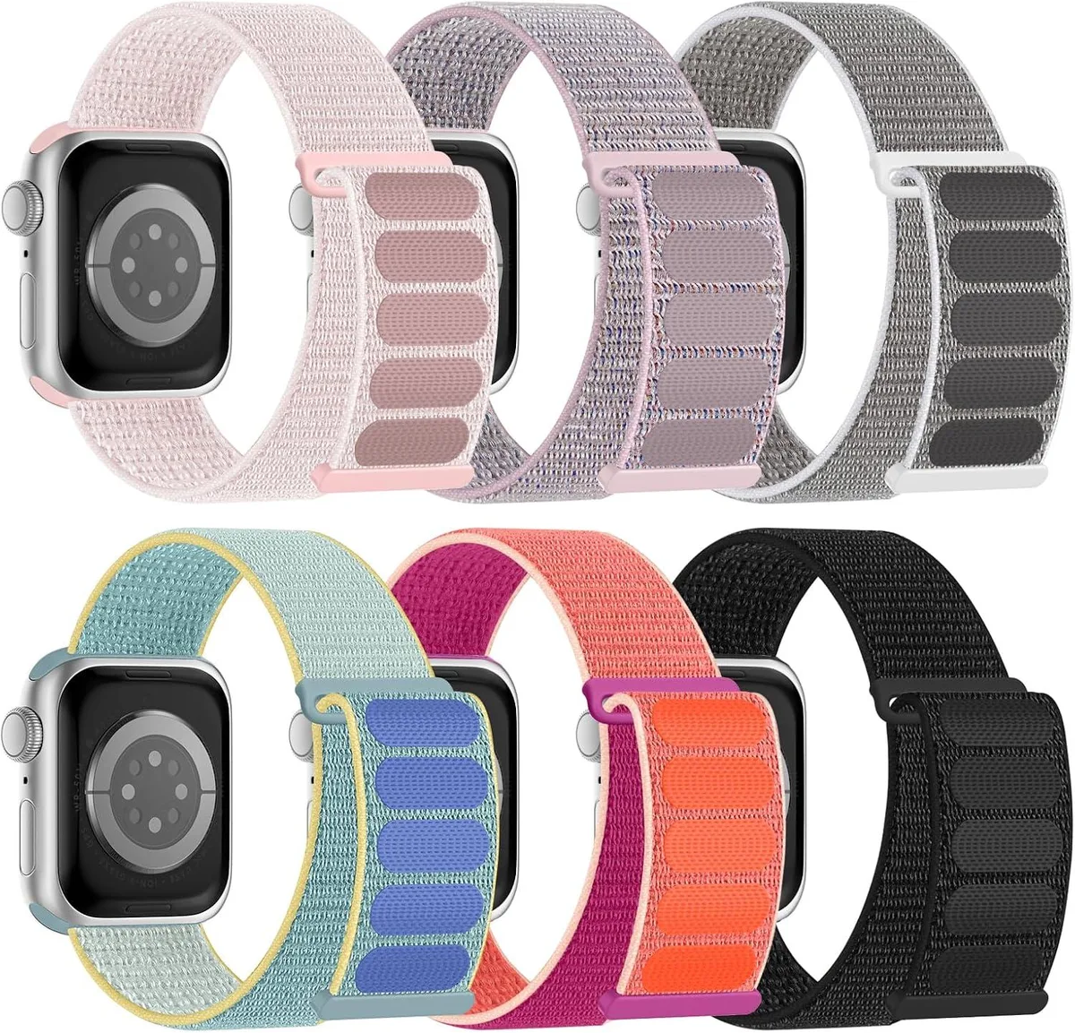 ETEIZU ETEIZU 6 Pack Sport Nylon Loop Bands 38–49mm — product photo