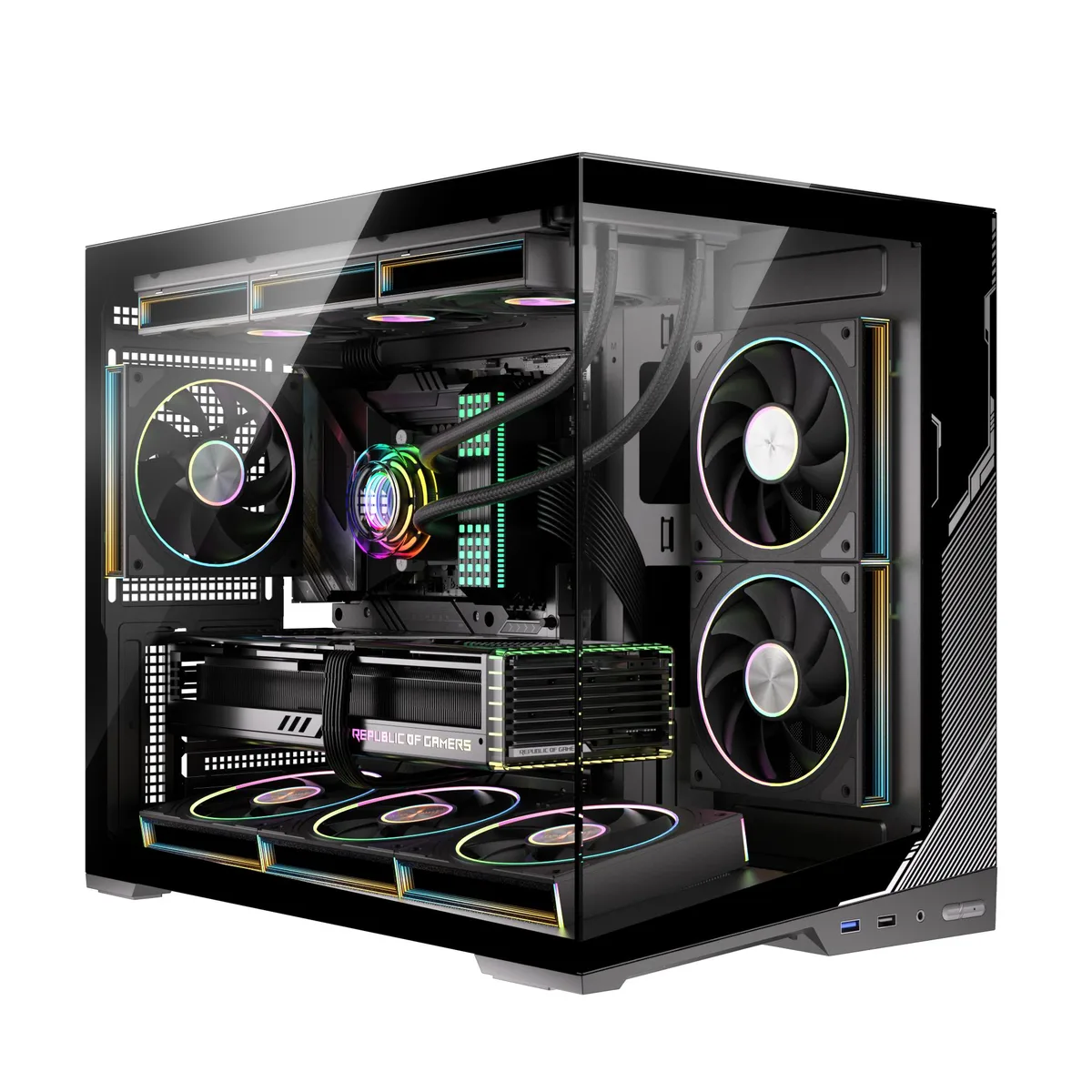ESGAMING ESGAMING Zero M-ATX Mini-Tower Case Black No Fan — product photo
