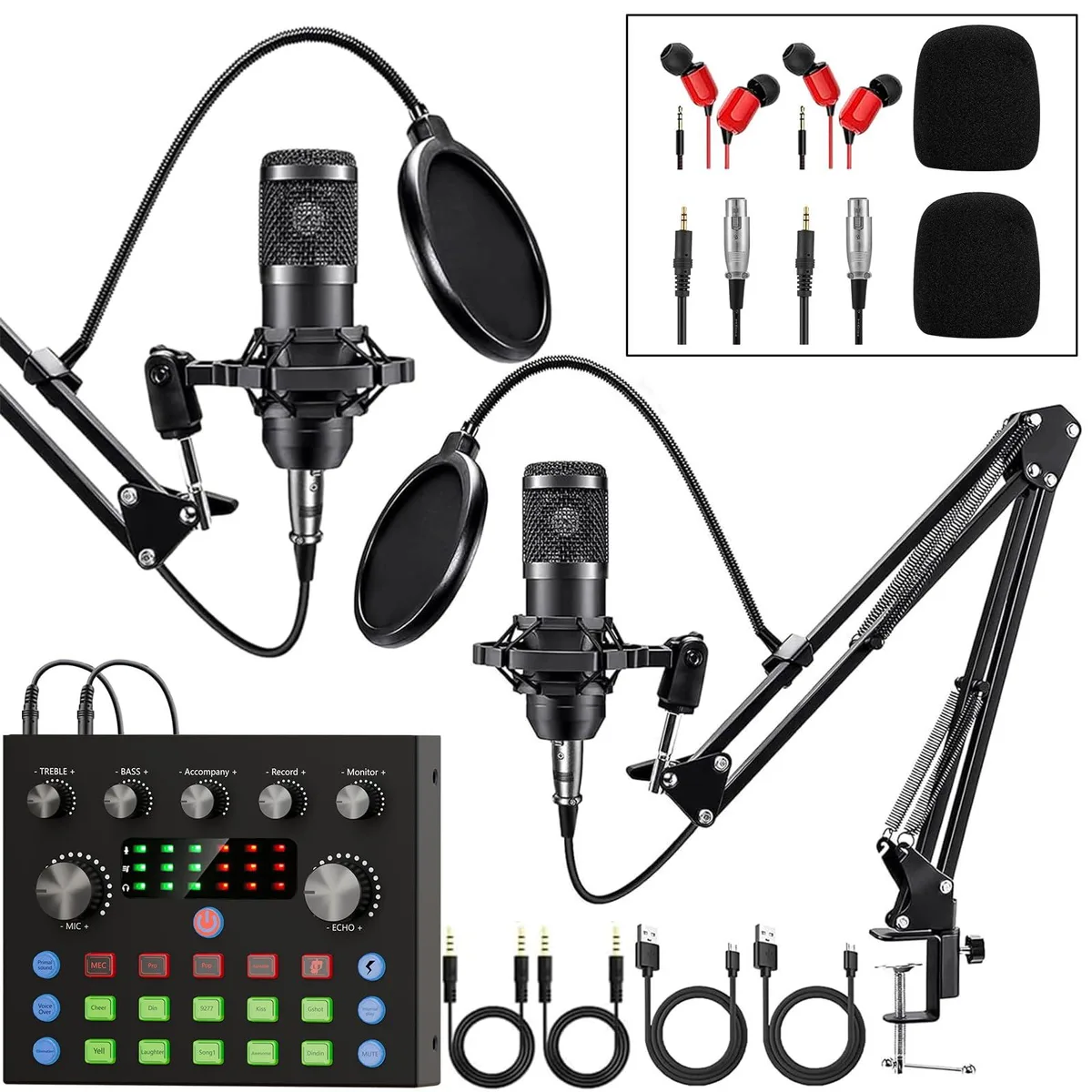  Brvomussy BM-800 V8S2 Podcast Kit Silver XLR -34dB 78dB — product photo