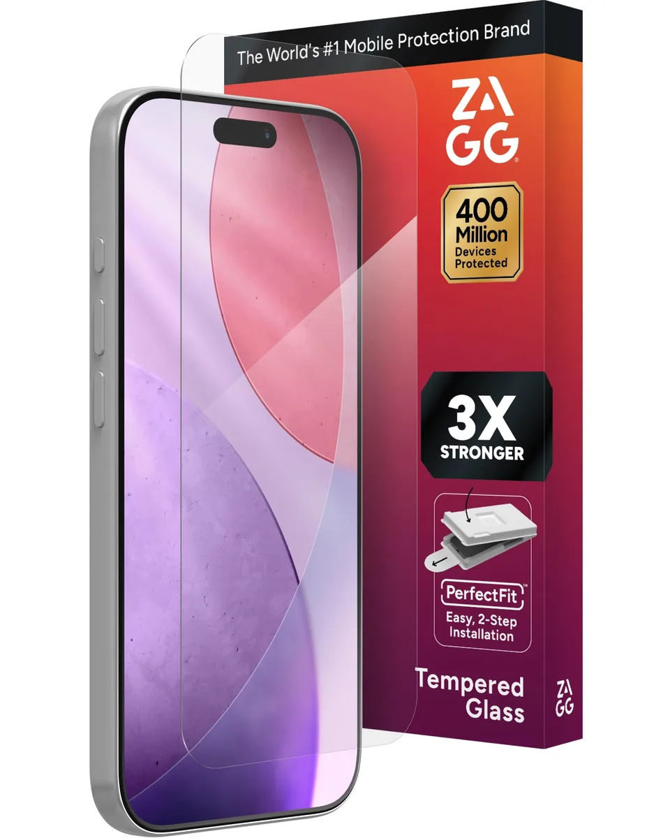 Clear tempered-glass screen protector for iPhone 17 Pro