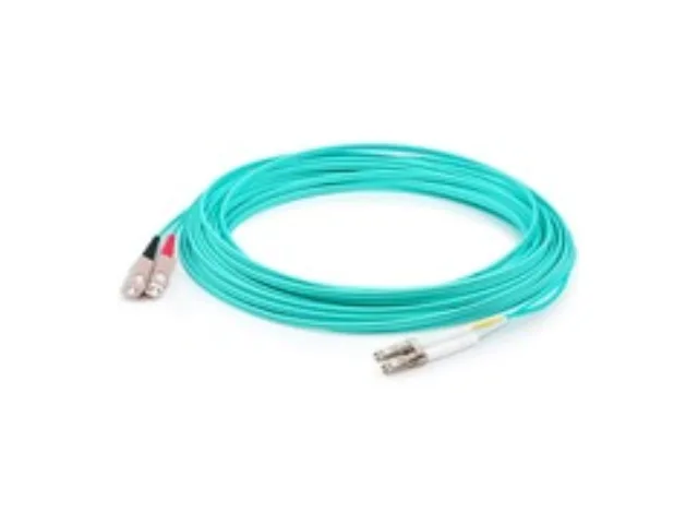 AddOn AddOn 3m LC Male to SC Male Aqua Duplex Riser OM4 Fibre Optic Cable — product photo