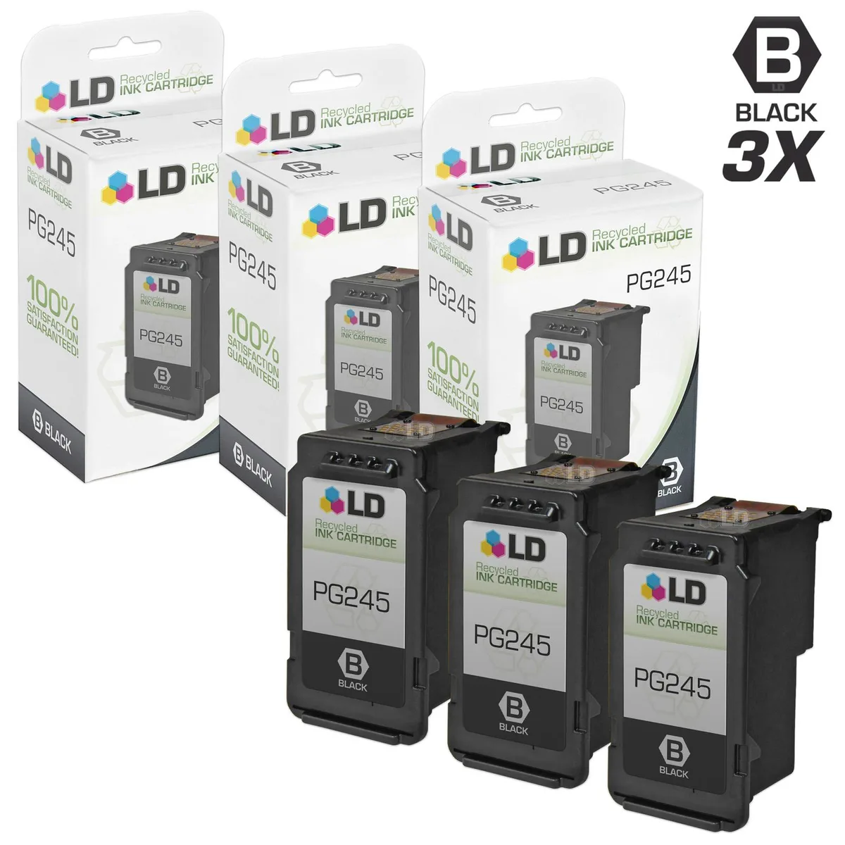 LD Products LD Products PG-245 3PK Black Ink Cartridges — product photo