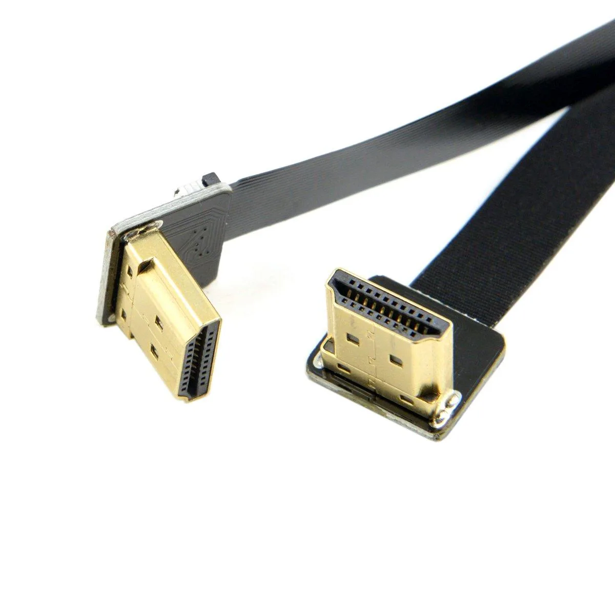 Fervit Fervit HDMI Type A Male to Male Flat Cable 20cm 90° Up Angled — product photo