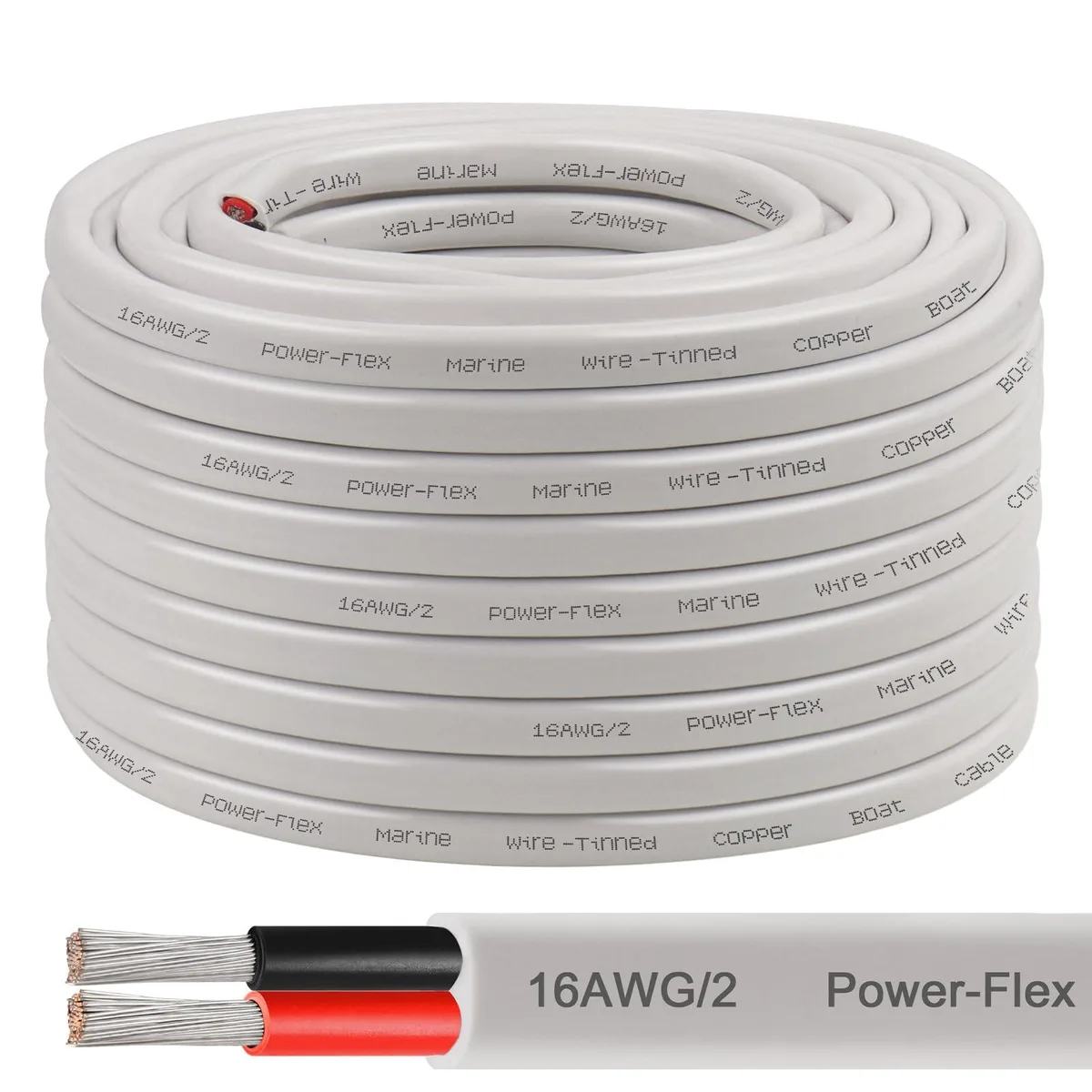  YDDECW 16 AWG Tinned Copper Speaker Wire 150FT Duplex — product photo