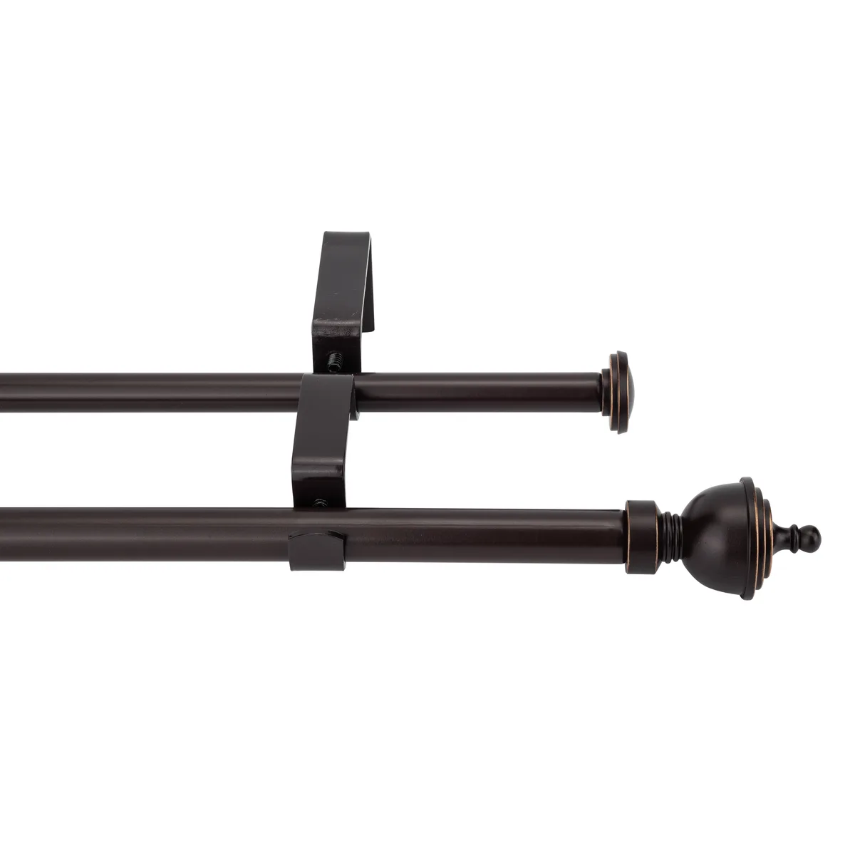 Not Avail Not Avail 5/8" Double Curtain Rod Bronze Gold 84-120 window treatment — product photo