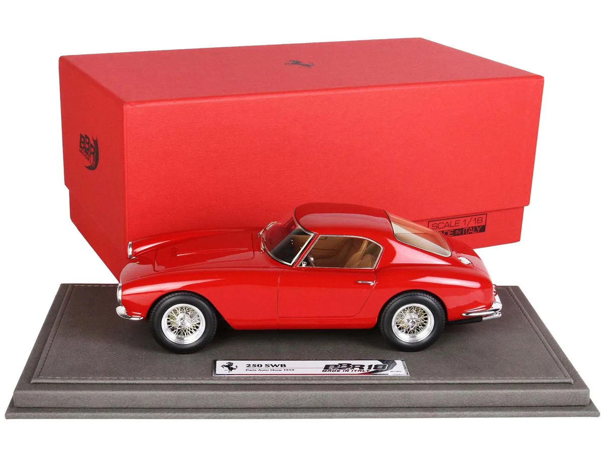 BBR BBR 1959 Ferrari 250 SWB GT Berlinetta Paseo Corto Red 1/18 Limited Edition 500 pcs with Display Case — product photo