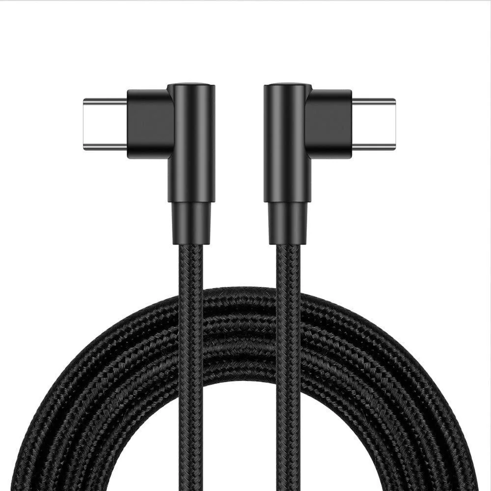Vszerda Vszerda Right Angle USB C to USB C Cable 6.5ft 60W PD 480Mbps Nylon Braided 2m — product photo