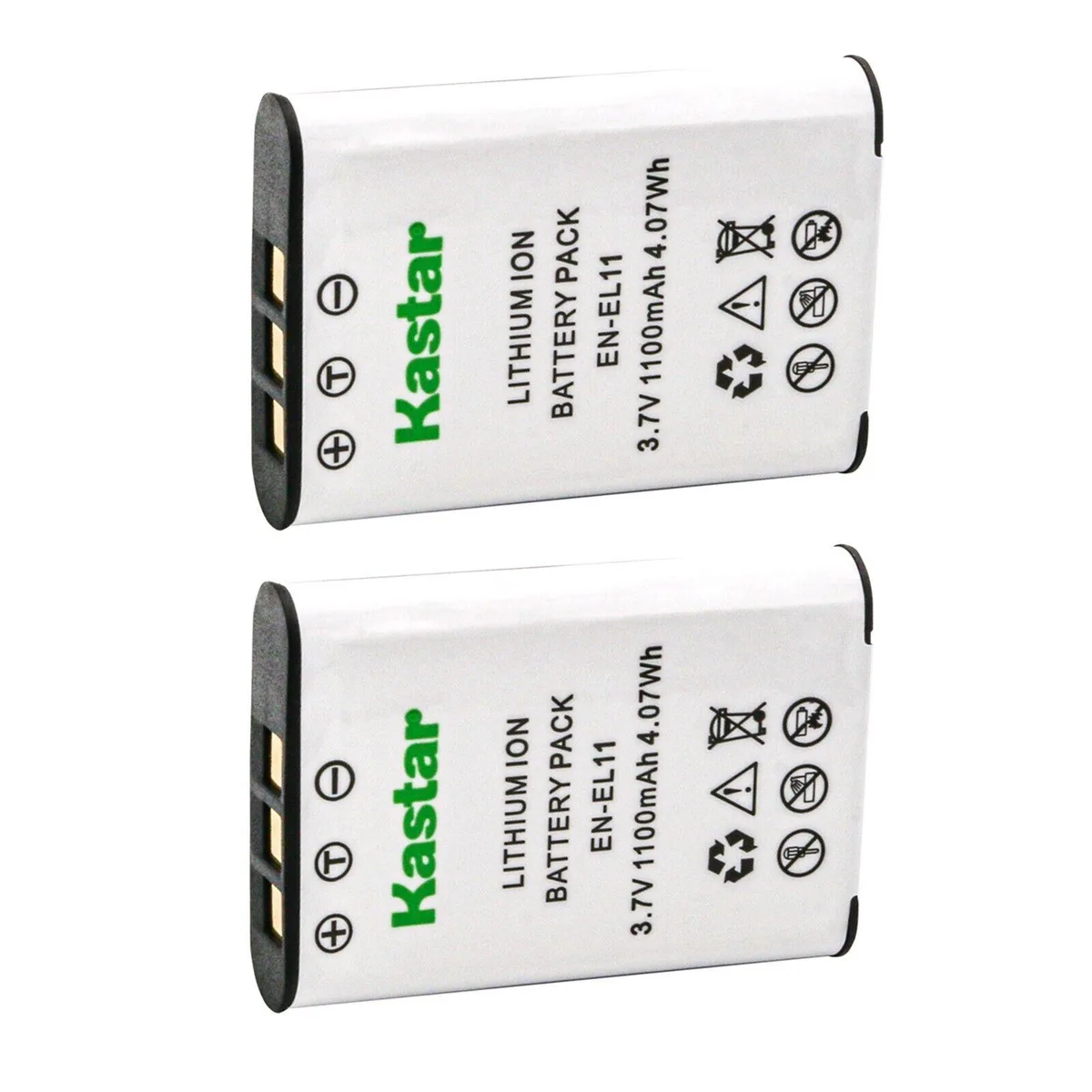 Kastar Kastar EN-EL11 2-pack 1100mAh 3.7V Li-ion camera battery — product photo