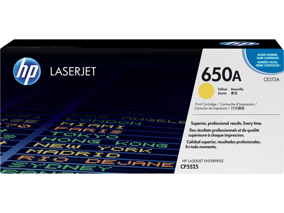 HP HP CE272A 650A Yellow Toner Cartridge 15000 Pages — product photo