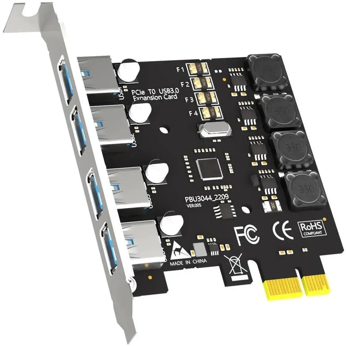 SMUGDESK SMUGDESK U3044 4-Port USB 3.0 Type-A PCIe Data Adapter — product photo