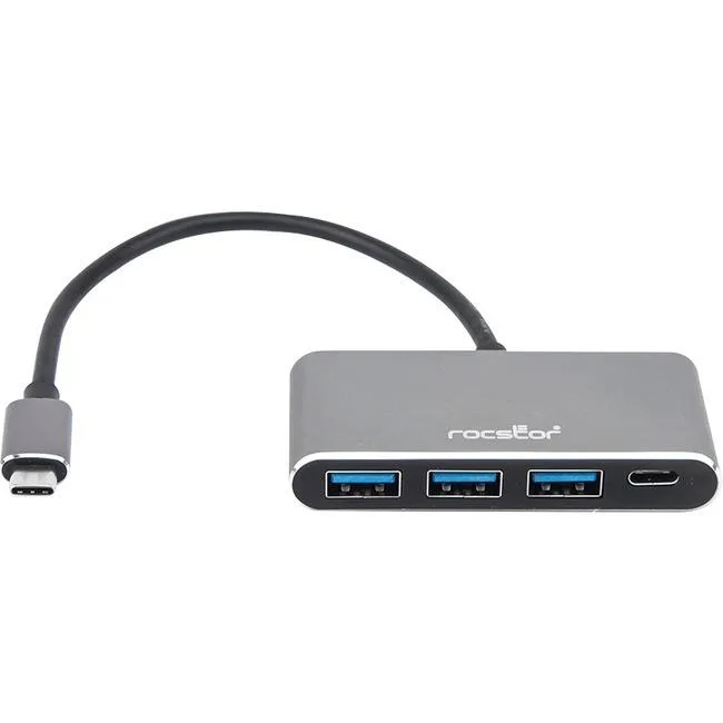 Rocstorage, Inc Rocstorage, Inc Y10A200-A1 4-port USB-C hub 1×USB-C 3×USB-A — product photo