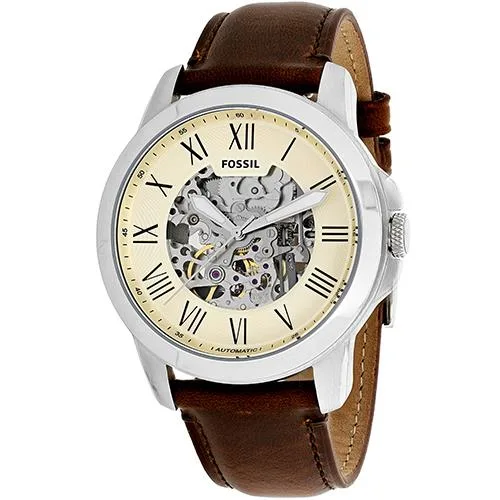 Fossil Fossil ME3099 Automatic Watch 43mm Brown Leather Strap — product photo