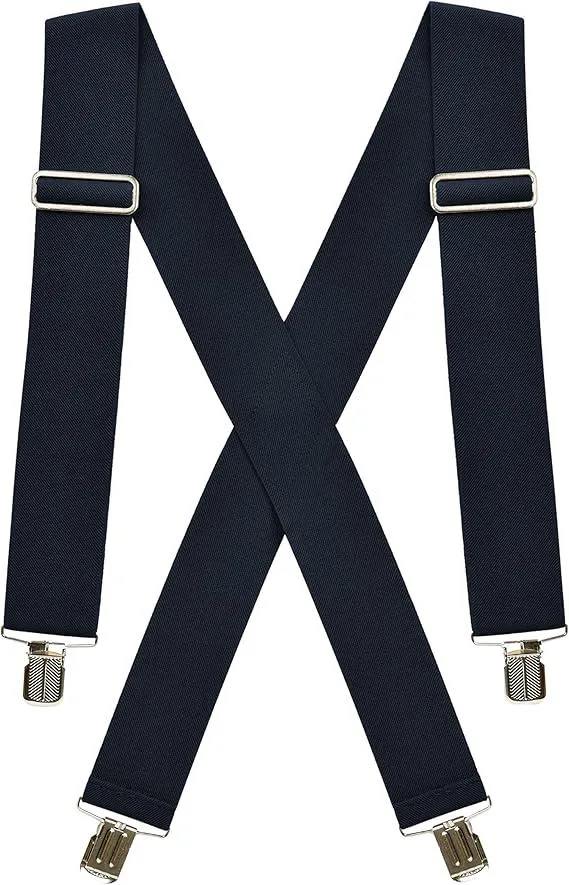 Hold'Em Hold'Em X-Back Suspenders Navy 30-46 inches — product photo