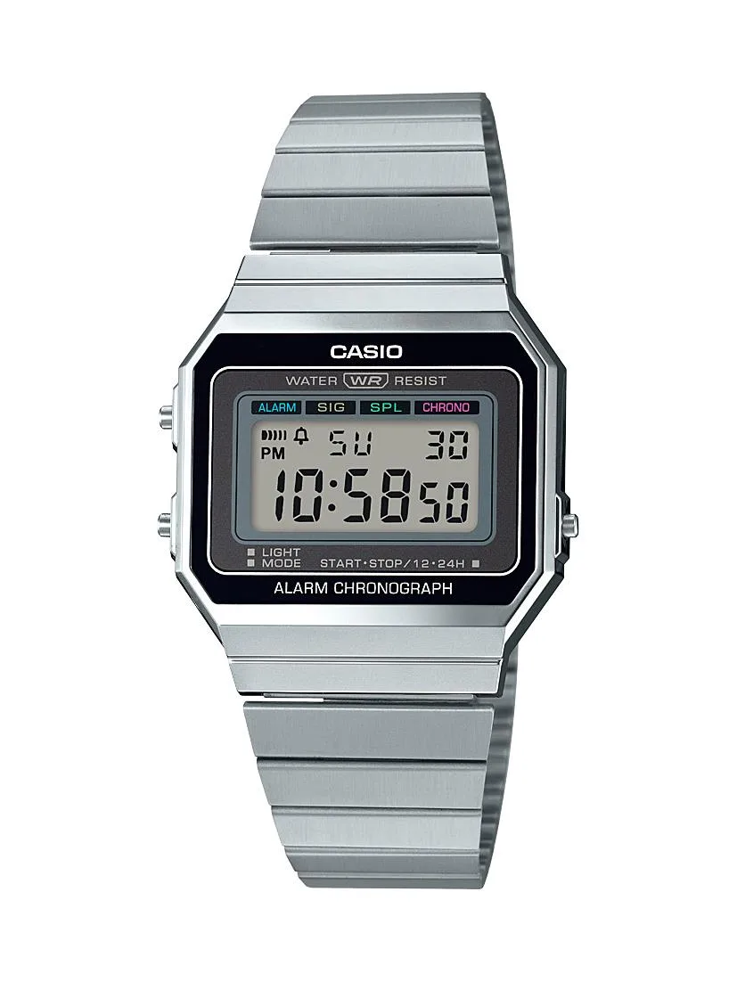CASIO CASIO A700W-1A Digital Watch Silver Stainless Steel Band — product photo