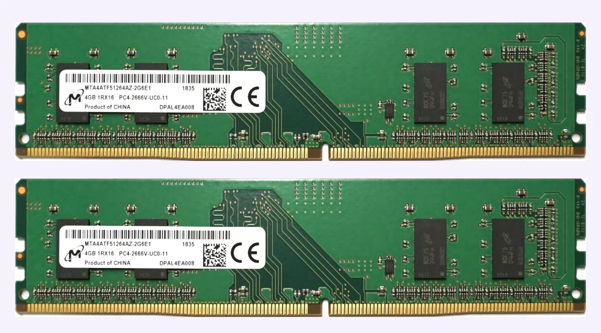 SK hynix SK hynix HMA82GU6JJR8N-VK 8GB 2x4GB DDR4-2666 desktop RAM — product photo