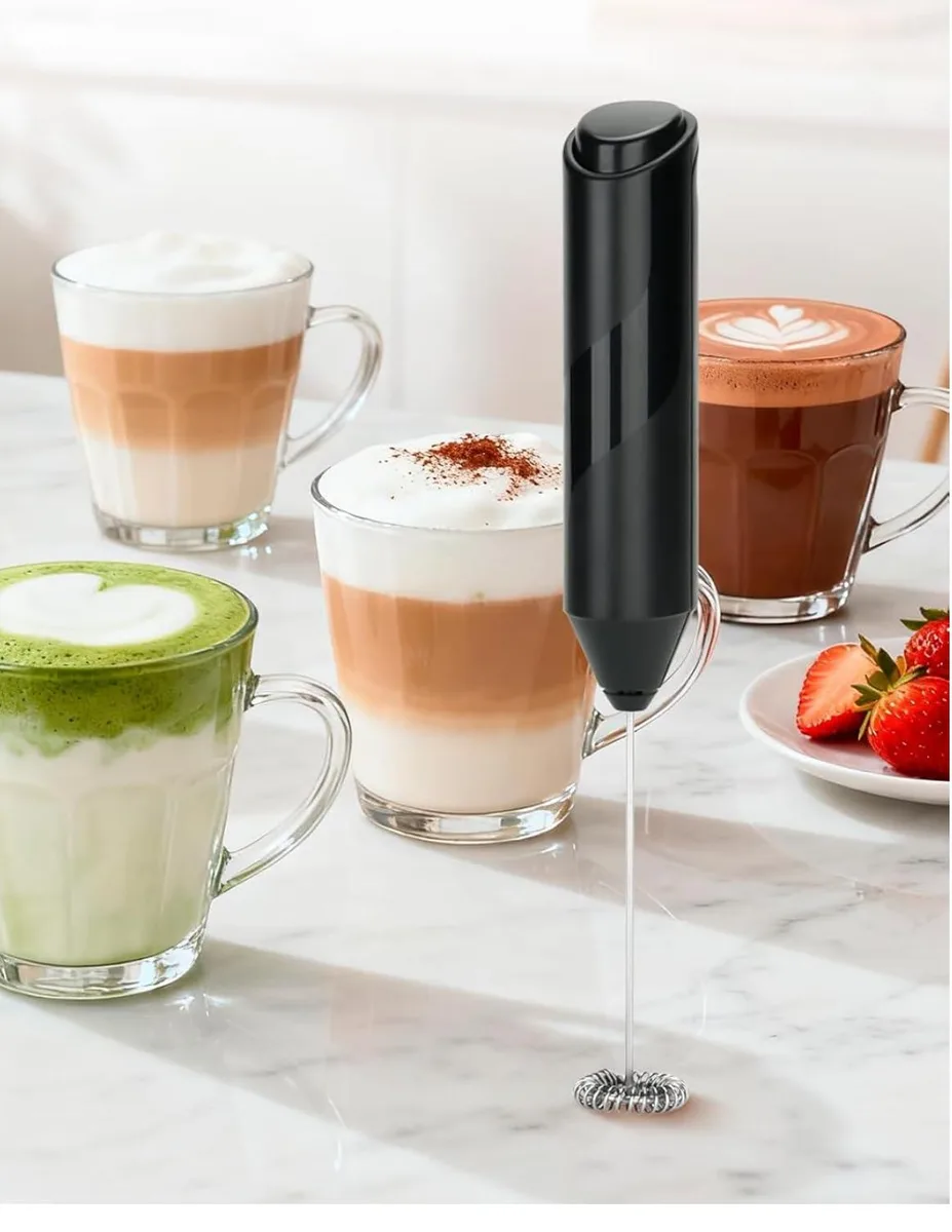  MAXI-MATIC Handheld Milk Frother (White) 14000 RPM — product photo