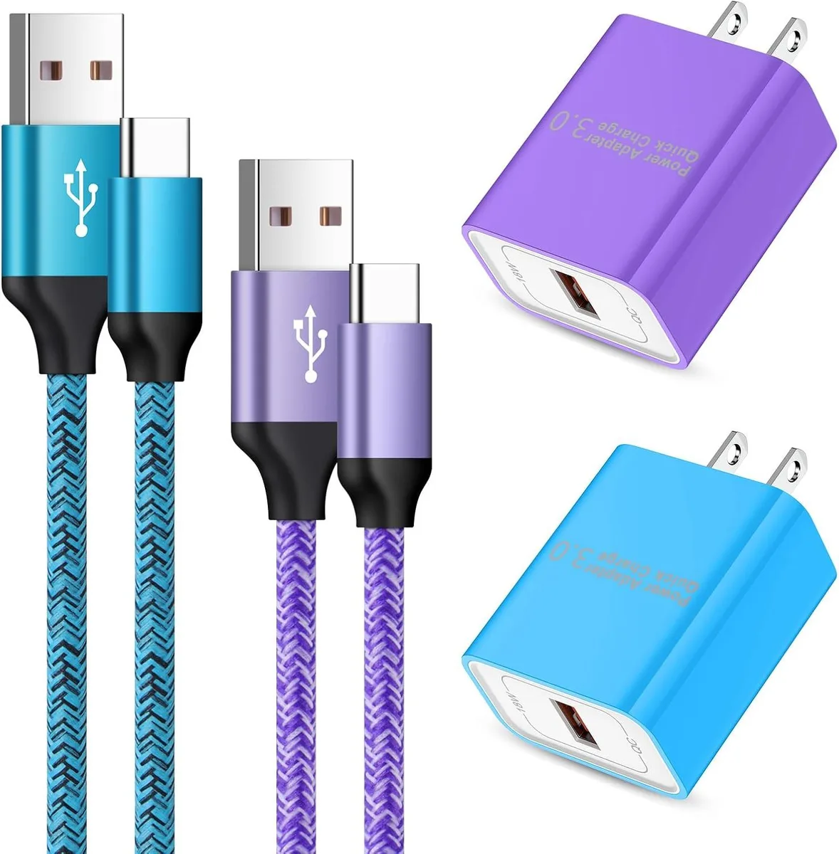 ONITOON ONITOON USB-C Wall Charger 18W Quick Charge 3.0 3ft Cable — product photo